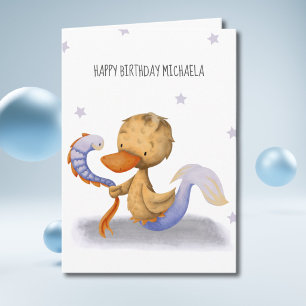 Launische Enten-Meerjungfrau Alles Gute zum Geburt Karte