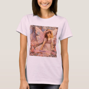 Launische Fee im träumerischen rosa Blumenmeer T-Shirt