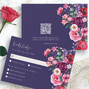 Launische Florale Antwortkarte RSVP Karte