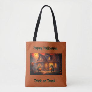 Launische Frösche dekorieren für Halloween Tasche