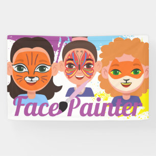 Launische Gesichtszeichnerin Gesichtszeichnerkunst Banner