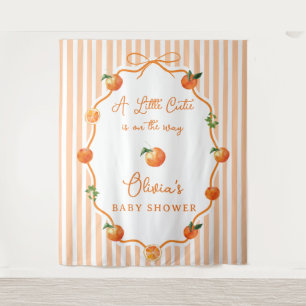 Launische gestreifte orange kleine Süße Babyparty Wandteppich