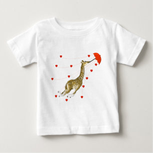 Launische Giraffe Rote Herzen T-Shirts