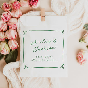 Launische Grüne Hochzeit Mit Der Hand Gezeichnet Geschenktütchen