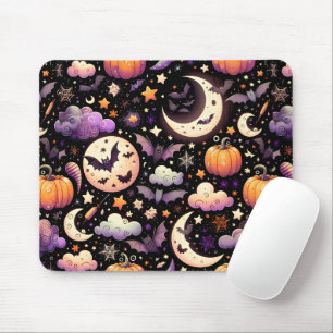 Launische Halloween-Nacht-Himmel-Pattern Mousepad