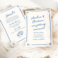 Launische Handschriftliche Navyblau + Details Hoch