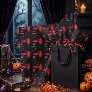Launische Hexen-Wäscheleine Halloween-Grafik Kunst Seidenpapier