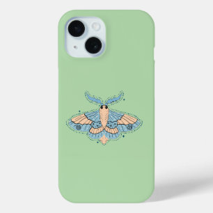 Launische Himmelsmotte — Sanftes Blau und Pfirsich Case-Mate iPhone Hülle