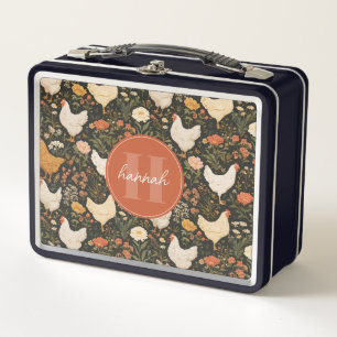 Launische Hühner-Metall-Lunchbox Metall Brotdose