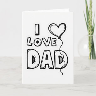 Launische "Ich liebe Papa" Kunstkarte Karte