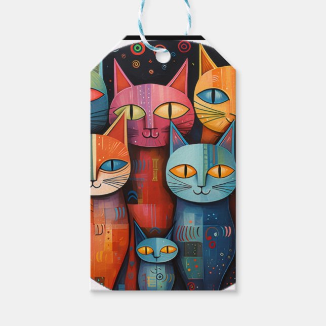Launische Katze Geschenkanhänger (Vorderseite)
