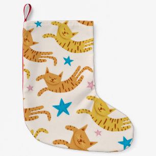 Launische Katzen & Sterne: Kinder Mode Muster Kleiner Weihnachtsstrumpf