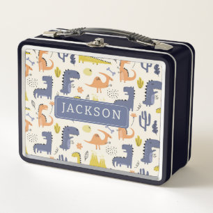 Launische Kinder Dinosaurier Metall-Lunchbox Metall Brotdose