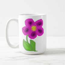 Launische lila Blumen-Malerei-Kaffeetasse