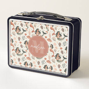 Launische Meerjungfrau Metall-Lunchbox Metall Brotdose