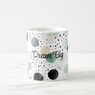 Launische Minze Schwarz Creme Punkte   Kaffeetasse