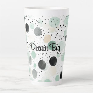 Launische Minze Schwarz Creme Punkte   Milchtasse
