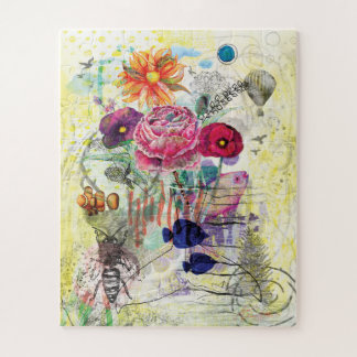 Launische Mixed-Media-Collage-Kunst