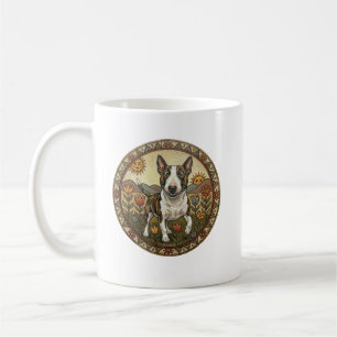 Launische Naive Kunst Bull Terrier Kaffeetasse