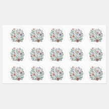 Launische Pastell-Blumen-Wildblumen-Aufkleber