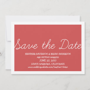 Launische Save-the-Date-Einladung, Rot Einladung