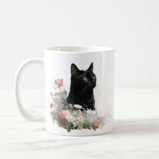 Launische schwarze Katze Kaffeetasse