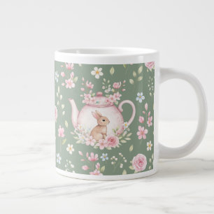 Launische Teekanne mit Hase Frühling  Jumbo-Tasse
