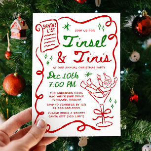 Launische Tinsel und Tinis Weihnachtsfeier Einladung