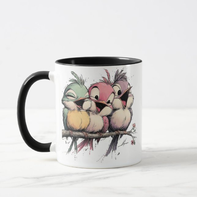 Launische Vögel Tasse (Links)