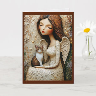 Launische Weihnachtskatze Winter Maiden Art Karte