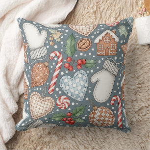 Launische Weihnachtsleckereien & Winterhandschuhe Kissen
