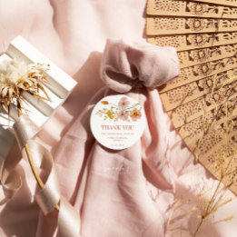 Launische Wildblumen, Boheme-Blumen Runder Aufkleber