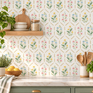 Launische Wilde-Blumen-Moderne-Blumen-Bunte-Muster Fliese