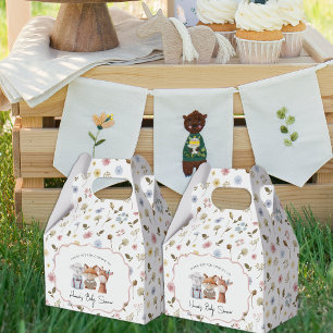 Launische Wildlinge Vintage-Tiere Baby Shower Geschenkschachtel
