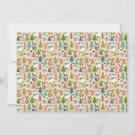 Launische Winterwald Freunde Feiertagskarte