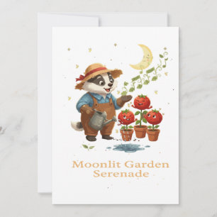 Launischer Dachs-Gärtner Mondscheingarten-Serenade Dankeskarte