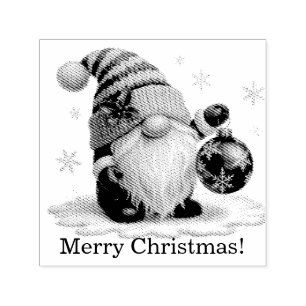 Launischer Gnom mit Schmuck Weihnachtsbaumschmuck Permastempel