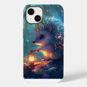 Launischer Igel und Laterne im verzauberten Wald iPhone 14 Hülle