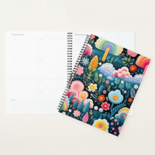Launischer Regenbogen-Garten Blumige Fantasie-Must Planer