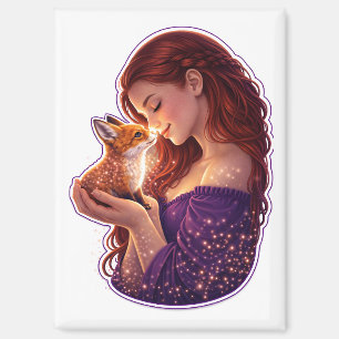 Launischer Wald Fuchs Magnet