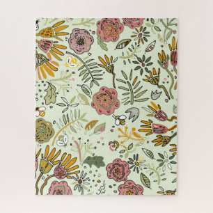 Launischer Wildblumengarten & Hummel-Muster