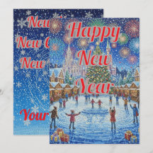 Launischer Winter-Wunderland-Feuerwerk-Feiertagska