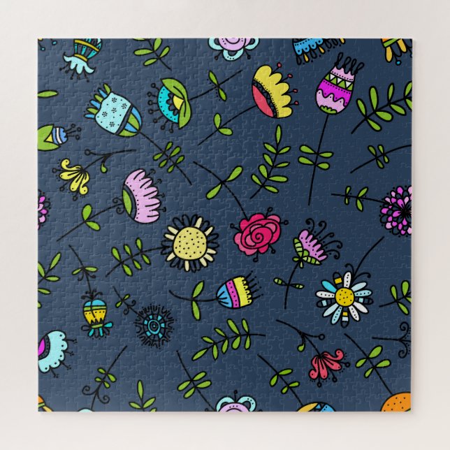 Launisches florales Muster Art Design (Horizontal)