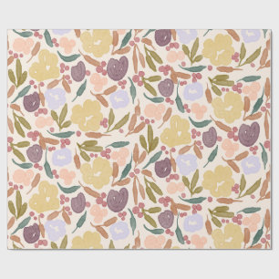 Launisches Florales Wasserfarben-Geschenkpapier Geschenkpapier