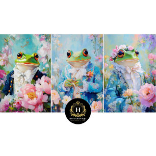 Launisches Froschkönig-Geschenkpapier Bogen Geschenkpapier Set