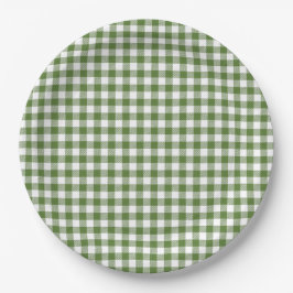 Launisches Grün Gingham  Pappteller