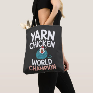 Launisches Hähnchengarn-Häkel-Champion-Projekt Tasche
