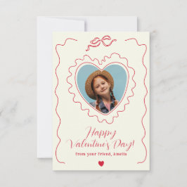 Launisches Herz Foto-Schleifen-Rahmen Liebe Valent Mitteilungskarte