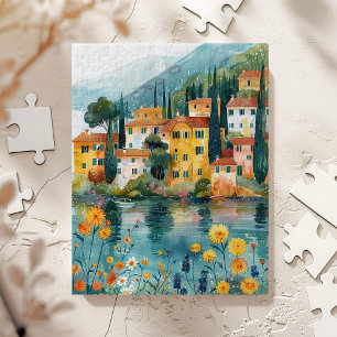 Launisches italienisches Seendorfkunstwerk