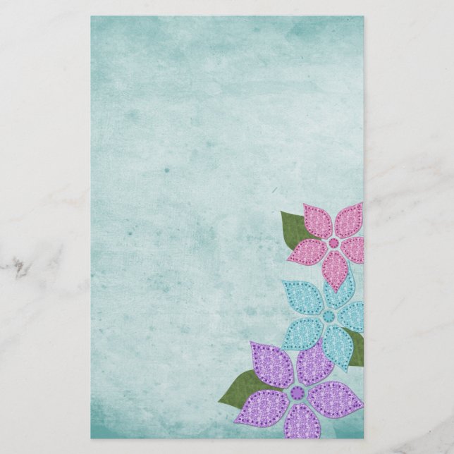 Launisches mit Blumenbriefpapier Briefpapier (Vorderseite)
